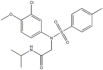 2-{3-chloro-4-methoxy[(4-methylphenyl)sulfonyl]anilino}-N-isopropylacetamide Struktur