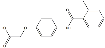 {4-[(2-methylbenzoyl)amino]phenoxy}acetic acid Struktur