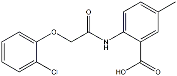 2-{[(2-chlorophenoxy)acetyl]amino}-5-methylbenzoic acid Struktur