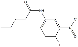 N-{4-fluoro-3-nitrophenyl}pentanamide Struktur