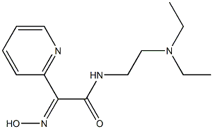 N-[2-(diethylamino)ethyl]-2-(hydroxyimino)-2-(2-pyridinyl)acetamide Struktur