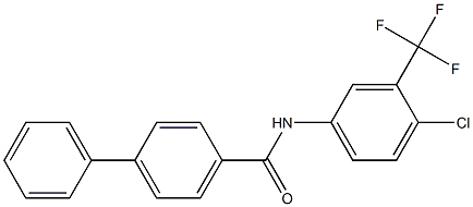 N-[4-chloro-3-(trifluoromethyl)phenyl][1,1'-biphenyl]-4-carboxamide Struktur