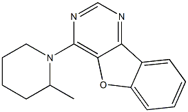 4-(2-methyl-1-piperidinyl)[1]benzofuro[3,2-d]pyrimidine Struktur