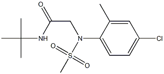 N-(tert-butyl)-2-[4-chloro-2-methyl(methylsulfonyl)anilino]acetamide Struktur