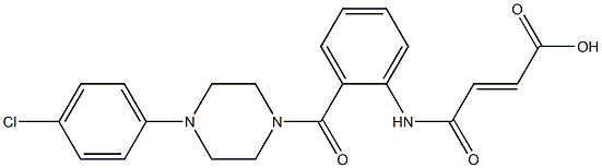 4-(2-{[4-(4-chlorophenyl)-1-piperazinyl]carbonyl}anilino)-4-oxo-2-butenoicacid Struktur