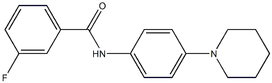 3-fluoro-N-(4-piperidin-1-ylphenyl)benzamide Struktur