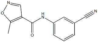 N-(3-cyanophenyl)-5-methyl-4-isoxazolecarboxamide Struktur