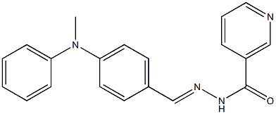 N'-[4-(methylanilino)benzylidene]nicotinohydrazide Struktur