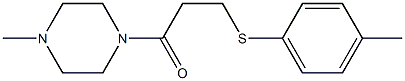 4-methylphenyl 3-(4-methyl-1-piperazinyl)-3-oxopropyl sulfide Struktur