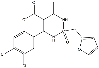 tetrahydro-2-furanylmethyl 4-(3,4-dichlorophenyl)-6-methyl-2-oxo-1,2,3,4-tetrahydro-5-pyrimidinecarboxylate Struktur