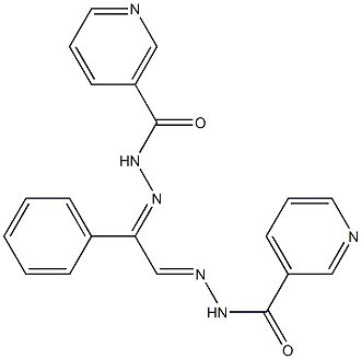 N'-{1-phenyl-2-[(3-pyridinylcarbonyl)hydrazono]ethylidene}nicotinohydrazide Struktur