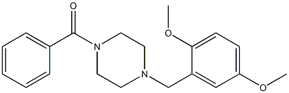 1-benzoyl-4-(2,5-dimethoxybenzyl)piperazine Struktur