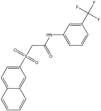 2-(2-naphthylsulfonyl)-N-[3-(trifluoromethyl)phenyl]acetamide Struktur