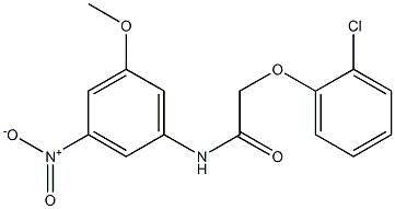 2-(2-chlorophenoxy)-N-{3-nitro-5-methoxyphenyl}acetamide Struktur