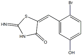 5-(2-bromo-5-hydroxybenzylidene)-2-imino-1,3-thiazolidin-4-one Struktur