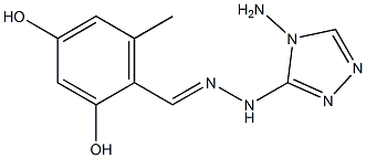 2,4-dihydroxy-6-methylbenzaldehyde (4-amino-4H-1,2,4-triazol-3-yl)hydrazone Struktur