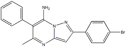 2-(4-bromophenyl)-5-methyl-6-phenylpyrazolo[1,5-a]pyrimidin-7-amine Struktur