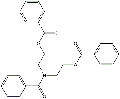 2-{benzoyl[2-(benzoyloxy)ethyl]amino}ethyl benzoate Struktur