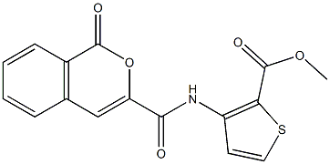 methyl 3-{[(1-oxo-1H-isochromen-3-yl)carbonyl]amino}-2-thiophenecarboxylate Struktur