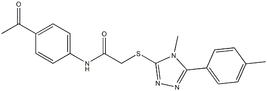 N-(4-acetylphenyl)-2-{[4-methyl-5-(4-methylphenyl)-4H-1,2,4-triazol-3-yl]sulfanyl}acetamide Struktur