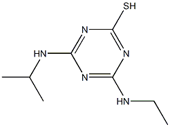 4-(ethylamino)-6-(isopropylamino)-1,3,5-triazin-2-yl hydrosulfide Struktur