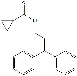 N-(3,3-diphenylpropyl)cyclopropanecarboxamide Struktur