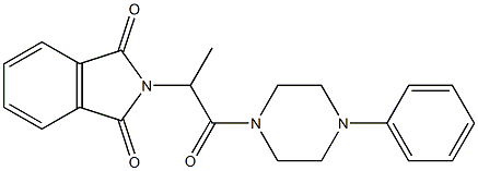 2-[1-methyl-2-oxo-2-(4-phenylpiperazin-1-yl)ethyl]-1H-isoindole-1,3(2H)-dione Struktur