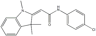 N-(4-chlorophenyl)-2-(1,3,3-trimethyl-1,3-dihydro-2H-indol-2-ylidene)acetamide Struktur