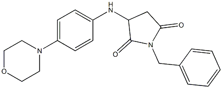 1-benzyl-3-[4-(4-morpholinyl)anilino]-2,5-pyrrolidinedione Struktur