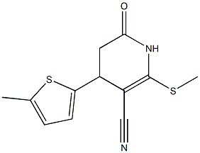 2-(methylsulfanyl)-4-(5-methyl-2-thienyl)-6-oxo-1,4,5,6-tetrahydro-3-pyridinecarbonitrile Struktur