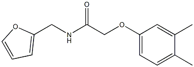 2-[(3,4-dimethylphenyl)oxy]-N-(furan-2-ylmethyl)acetamide Struktur