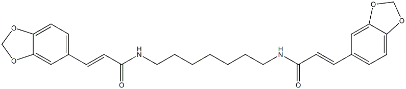 3-(1,3-benzodioxol-5-yl)-N-(7-{[3-(1,3-benzodioxol-5-yl)acryloyl]amino}heptyl)acrylamide Struktur