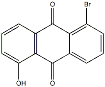 1-bromo-5-hydroxyanthra-9,10-quinone Struktur