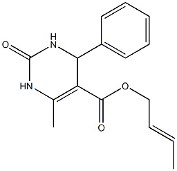 2-butenyl 6-methyl-2-oxo-4-phenyl-1,2,3,4-tetrahydro-5-pyrimidinecarboxylate Struktur