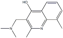 3-[(dimethylamino)methyl]-2,8-dimethyl-4-quinolinol Struktur