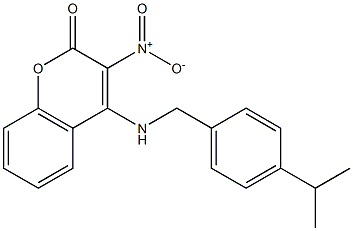 3-nitro-4-[(4-isopropylbenzyl)amino]-2H-chromen-2-one Struktur