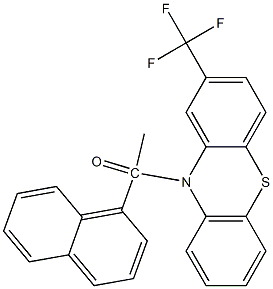 10-(1-naphthylacetyl)-2-(trifluoromethyl)-10H-phenothiazine Struktur