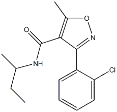 3-(2-chlorophenyl)-5-methyl-N-(1-methylpropyl)isoxazole-4-carboxamide Struktur