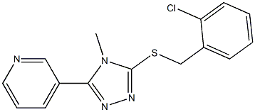 3-{5-[(2-chlorobenzyl)sulfanyl]-4-methyl-4H-1,2,4-triazol-3-yl}pyridine Struktur