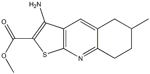 methyl 3-amino-6-methyl-5,6,7,8-tetrahydrothieno[2,3-b]quinoline-2-carboxylate Struktur