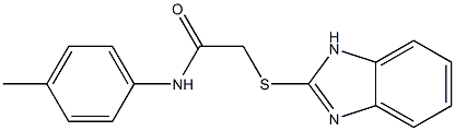 2-(1H-benzimidazol-2-ylsulfanyl)-N-(4-methylphenyl)acetamide Struktur