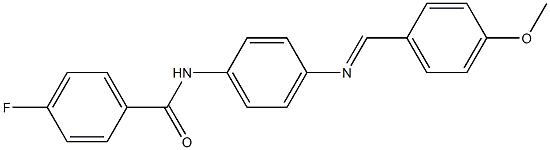 4-fluoro-N-{4-[(4-methoxybenzylidene)amino]phenyl}benzamide Struktur