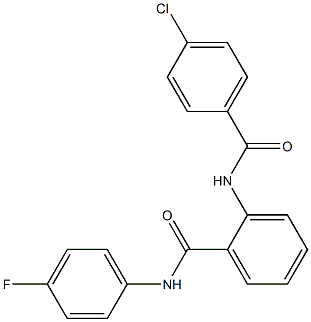 2-[(4-chlorobenzoyl)amino]-N-(4-fluorophenyl)benzamide Struktur