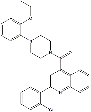 2-(4-{[2-(2-chlorophenyl)-4-quinolinyl]carbonyl}-1-piperazinyl)phenyl ethyl ether Struktur