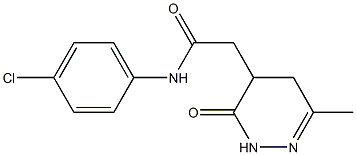 N-(4-chlorophenyl)-2-(6-methyl-3-oxo-2,3,4,5-tetrahydro-4-pyridazinyl)acetamide Struktur