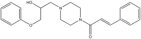 1-(4-cinnamoyl-1-piperazinyl)-3-phenoxy-2-propanol Struktur