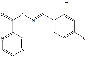 N'-(2,4-dihydroxybenzylidene)-2-pyrazinecarbohydrazide Struktur