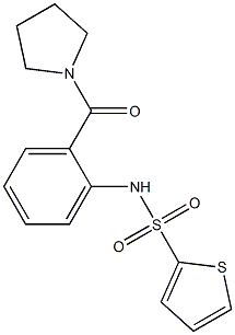 N-[2-(1-pyrrolidinylcarbonyl)phenyl]-2-thiophenesulfonamide Struktur