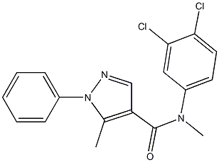 N-(3,4-dichlorophenyl)-N,5-dimethyl-1-phenyl-1H-pyrazole-4-carboxamide Struktur