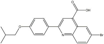 6-bromo-2-(4-isobutoxyphenyl)-4-quinolinecarboxylic acid Struktur